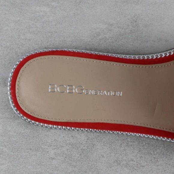 BCBGeneration Womens Size 6.5 Red Zahara Suede Slip On Flats Sandals - Picture 10 of 11
